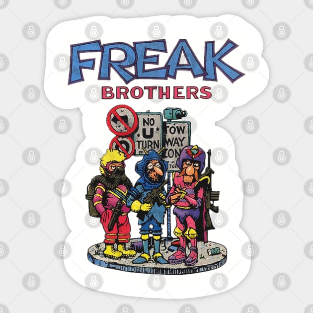 Freak Brothers Sticker by Vigilantfur